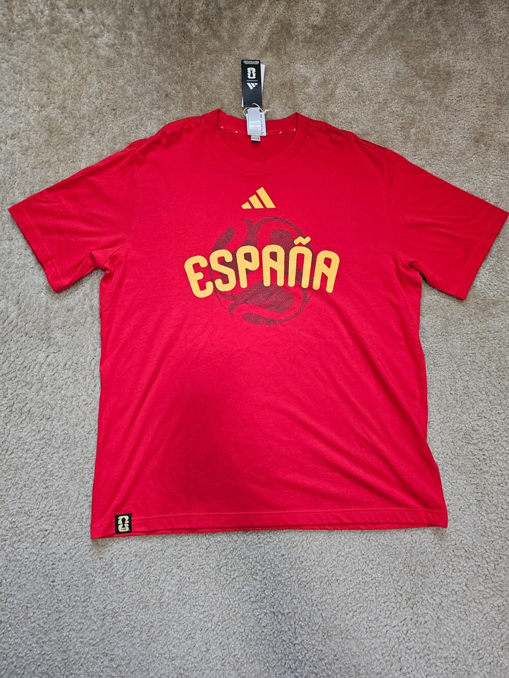 Adidas FIFA Spain España Soccer T-Shirt Men's 2XL Red Official Licensed NWT